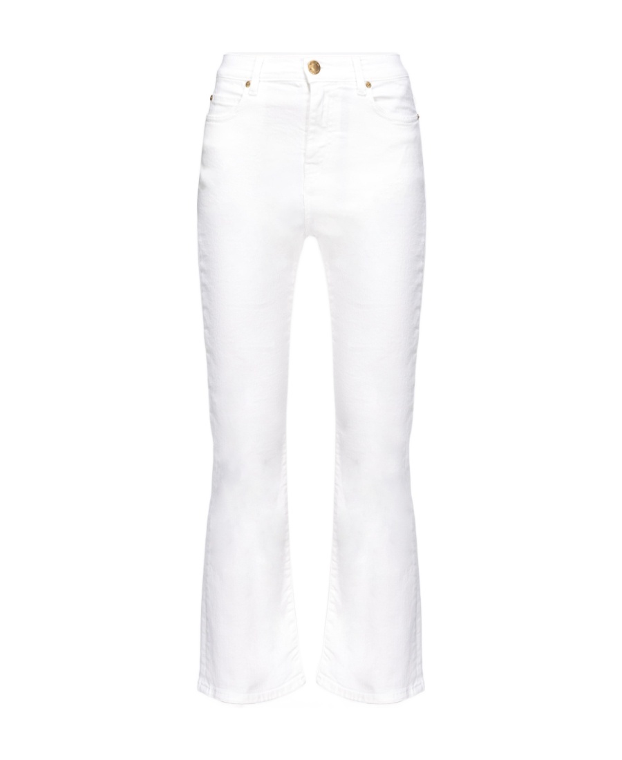 Pinko Mid-rise Flared Jeans In White