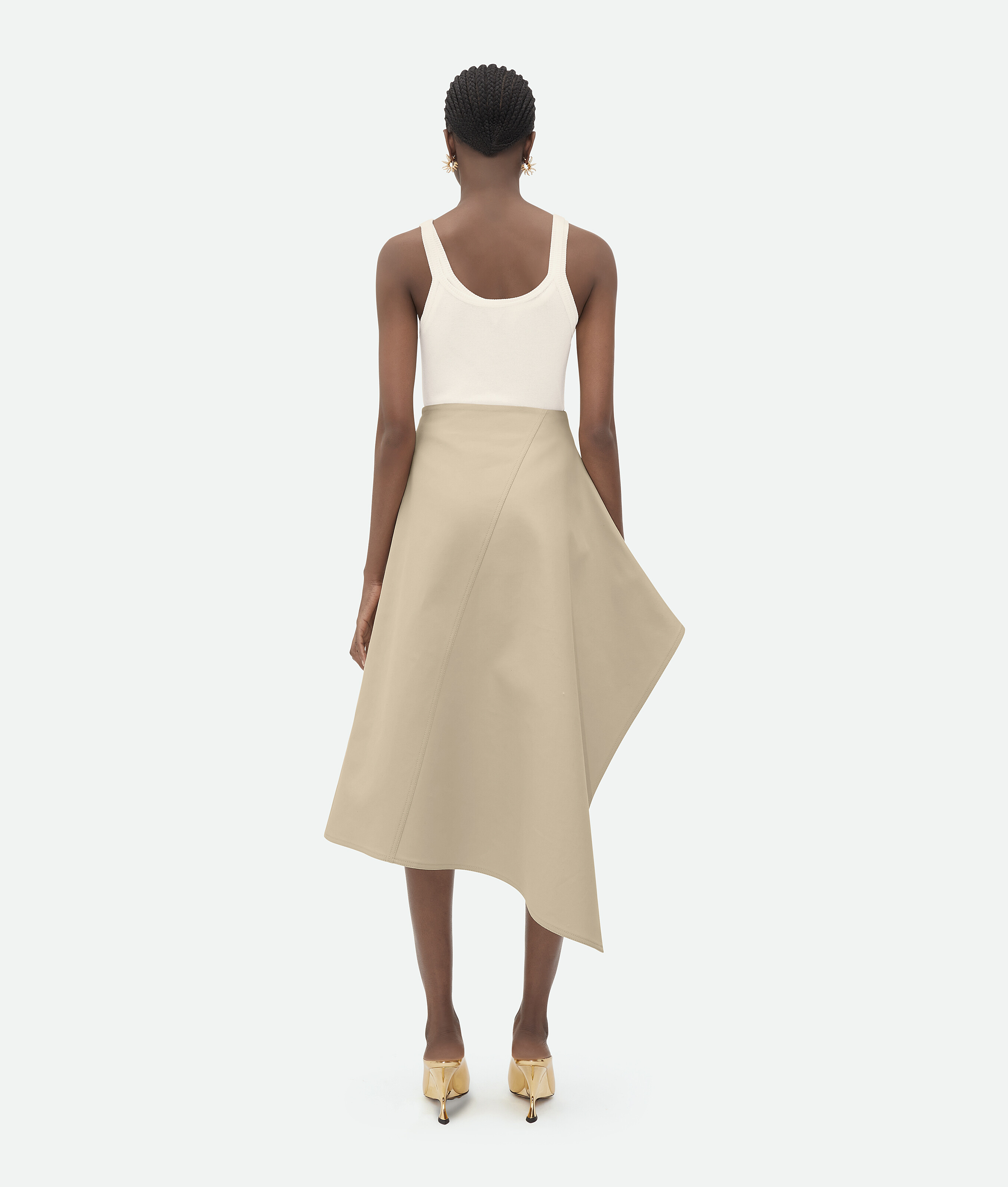 Bottega Veneta Irregular Skirt In Nude