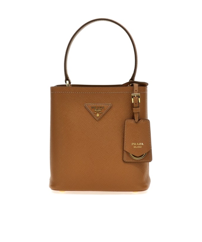 Shop Prada Triangle-logo Bucket Bag