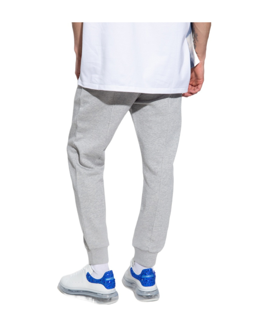 Alexander Mcqueen Rear Logo-patch Detail Track Pants In Gray