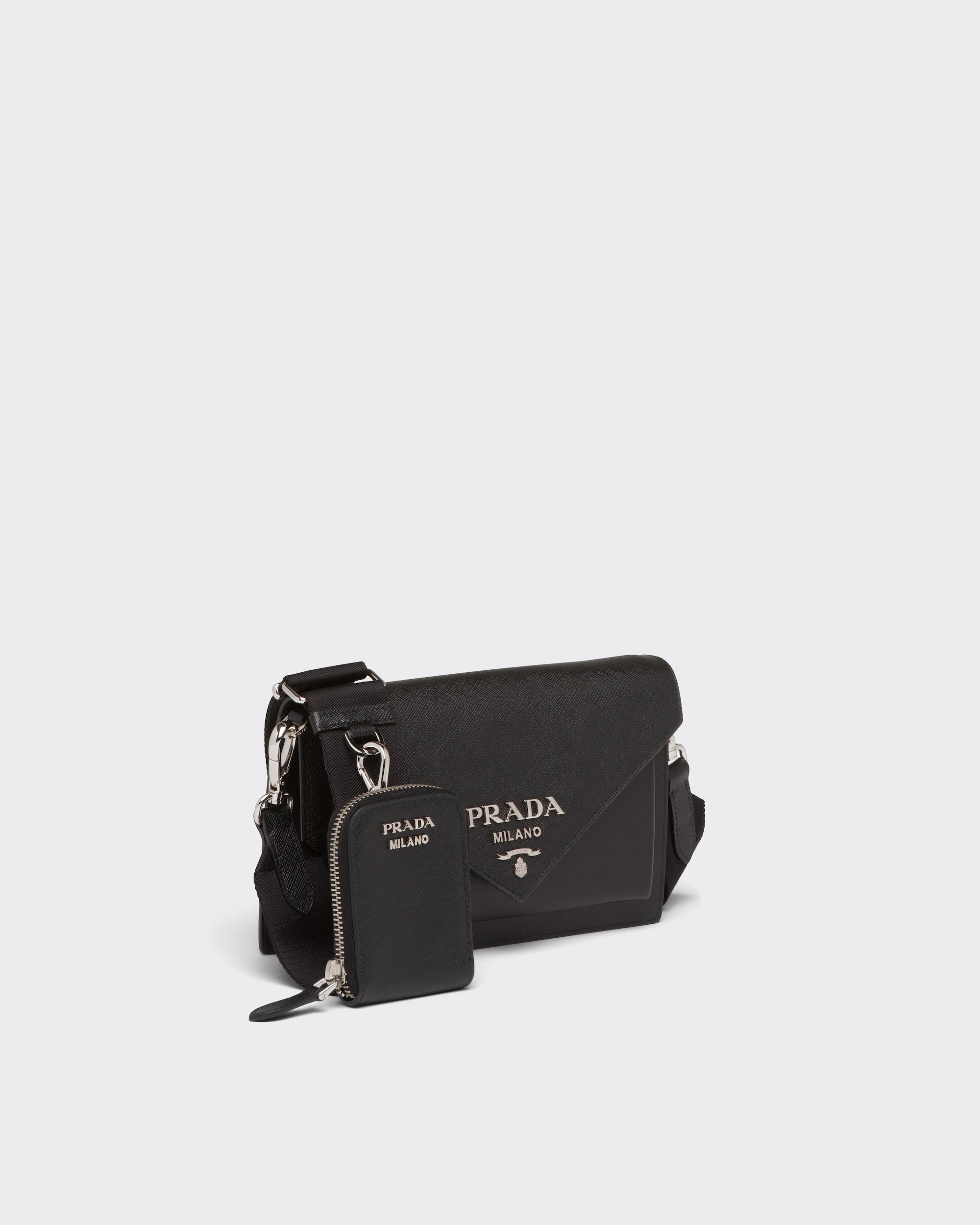 Prada Mini Envelope Shoulder Bag In Black