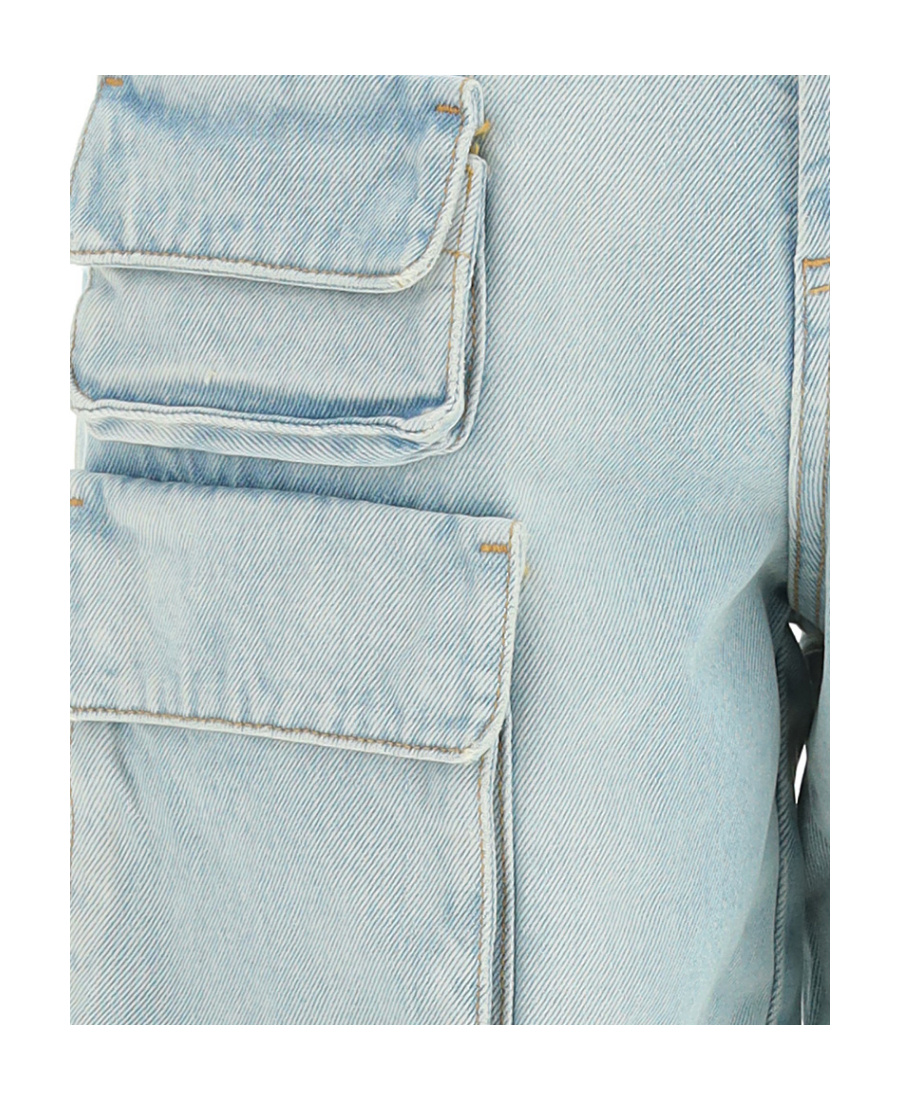 Off-white Bleach Multipocket Cargo Jeans In Green