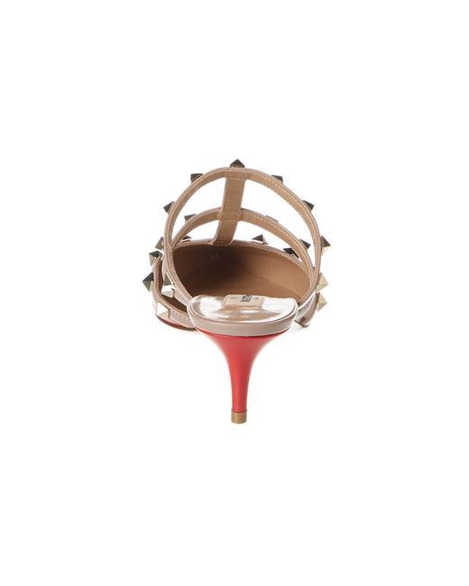 Valentino Rivet Muller High-heeled Sandals In Nude