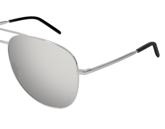 Saint Laurent Logo Sunglasses In White