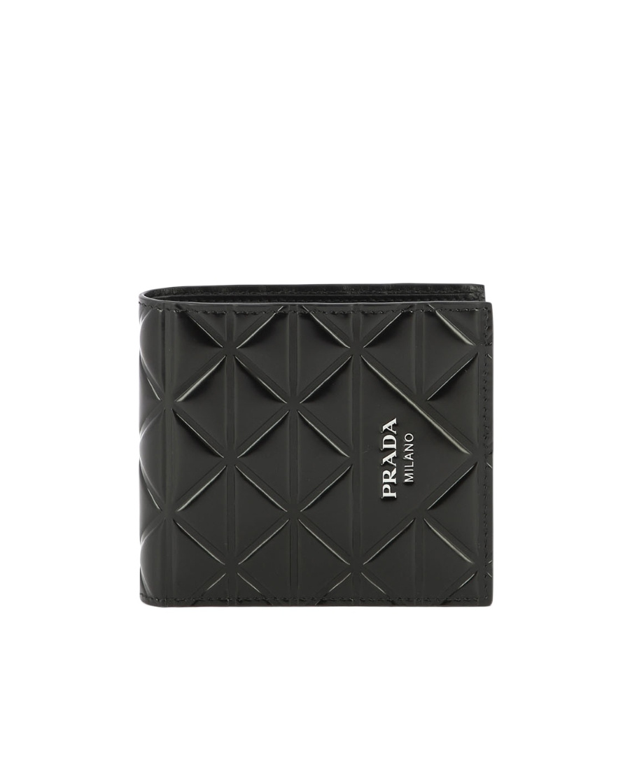 Prada Quilted Leather Cardholder In Black