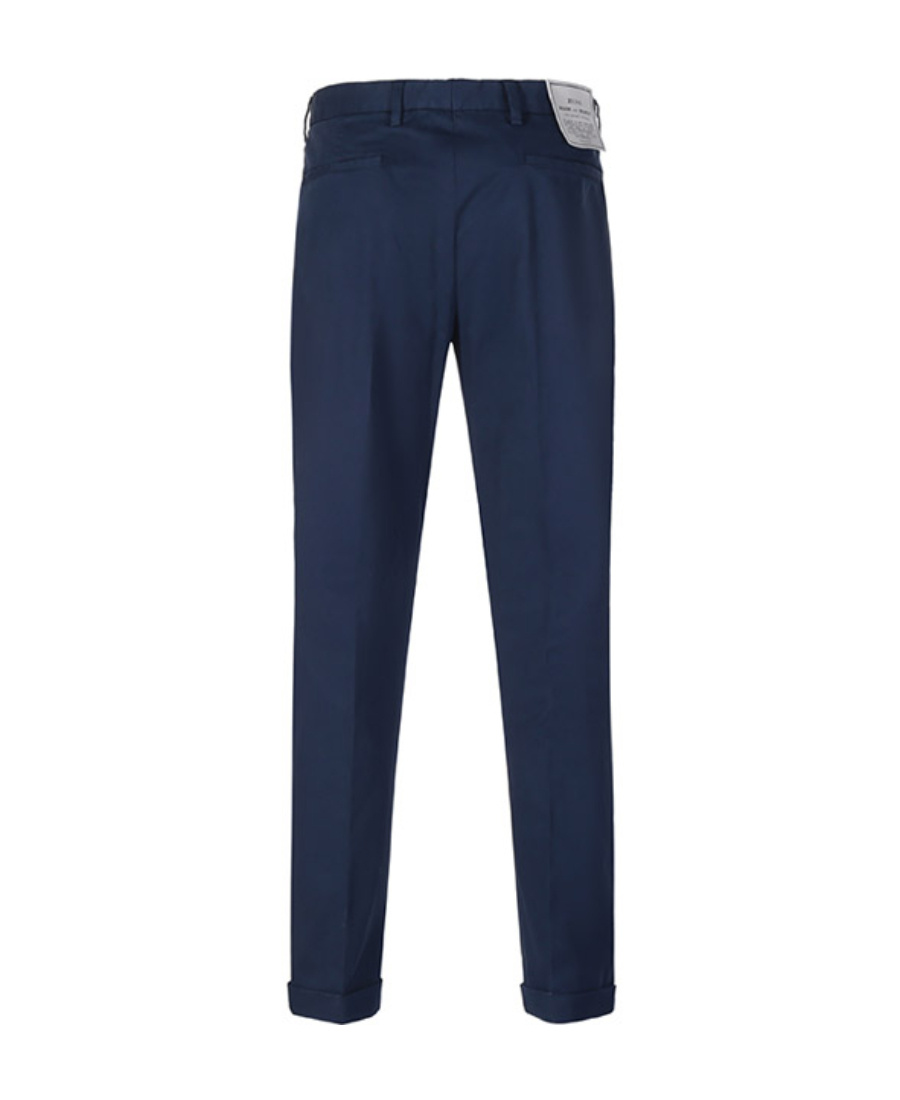 Zegna Pantalone Turn Up Tapered Trousers In Blue