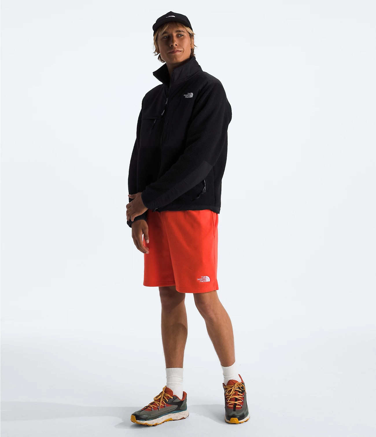 The North Face Retro Denali Logo-embroidered Shell And Recycled-fleece Jacket In Black