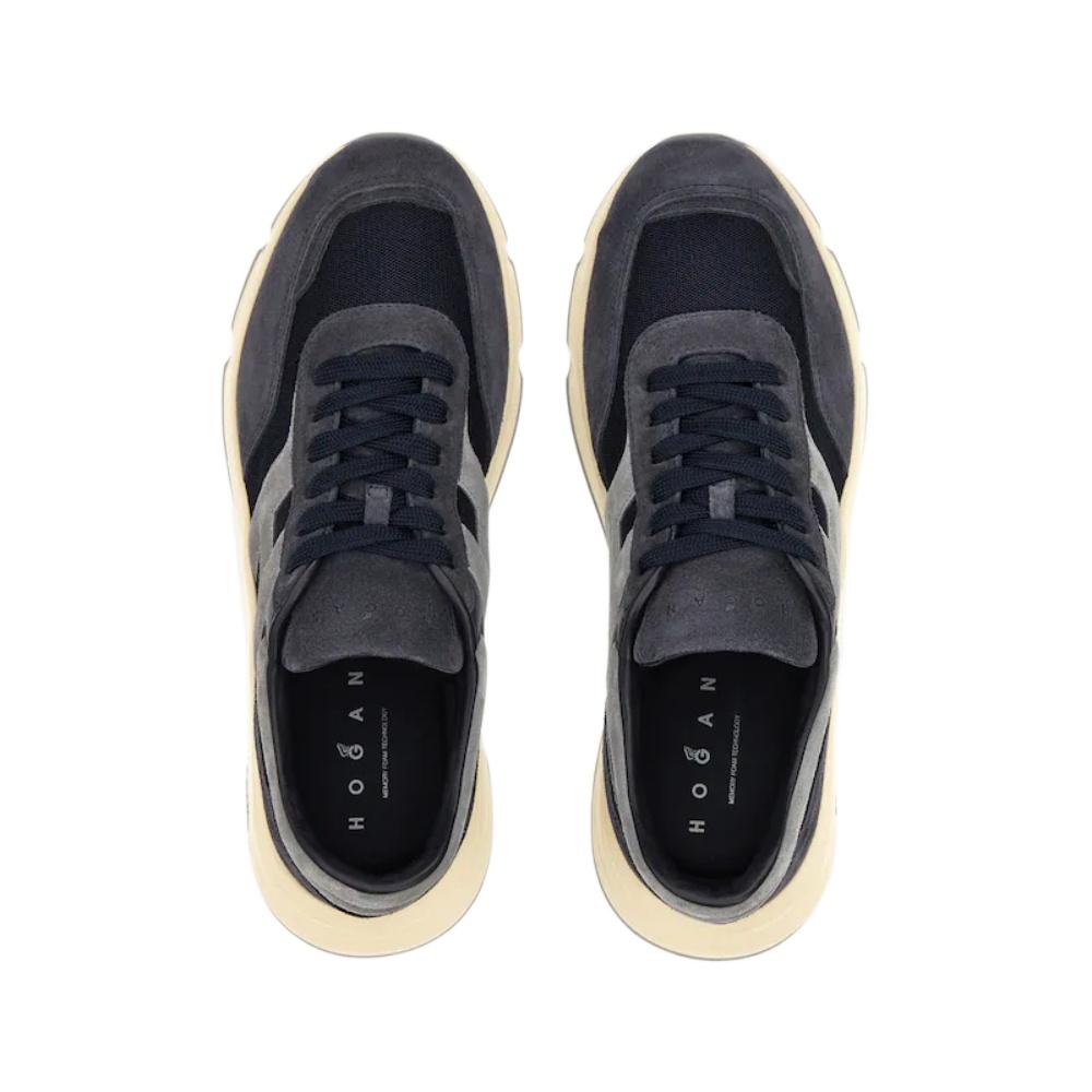 Hogan Hyperlight Leather Sneakers In Gray