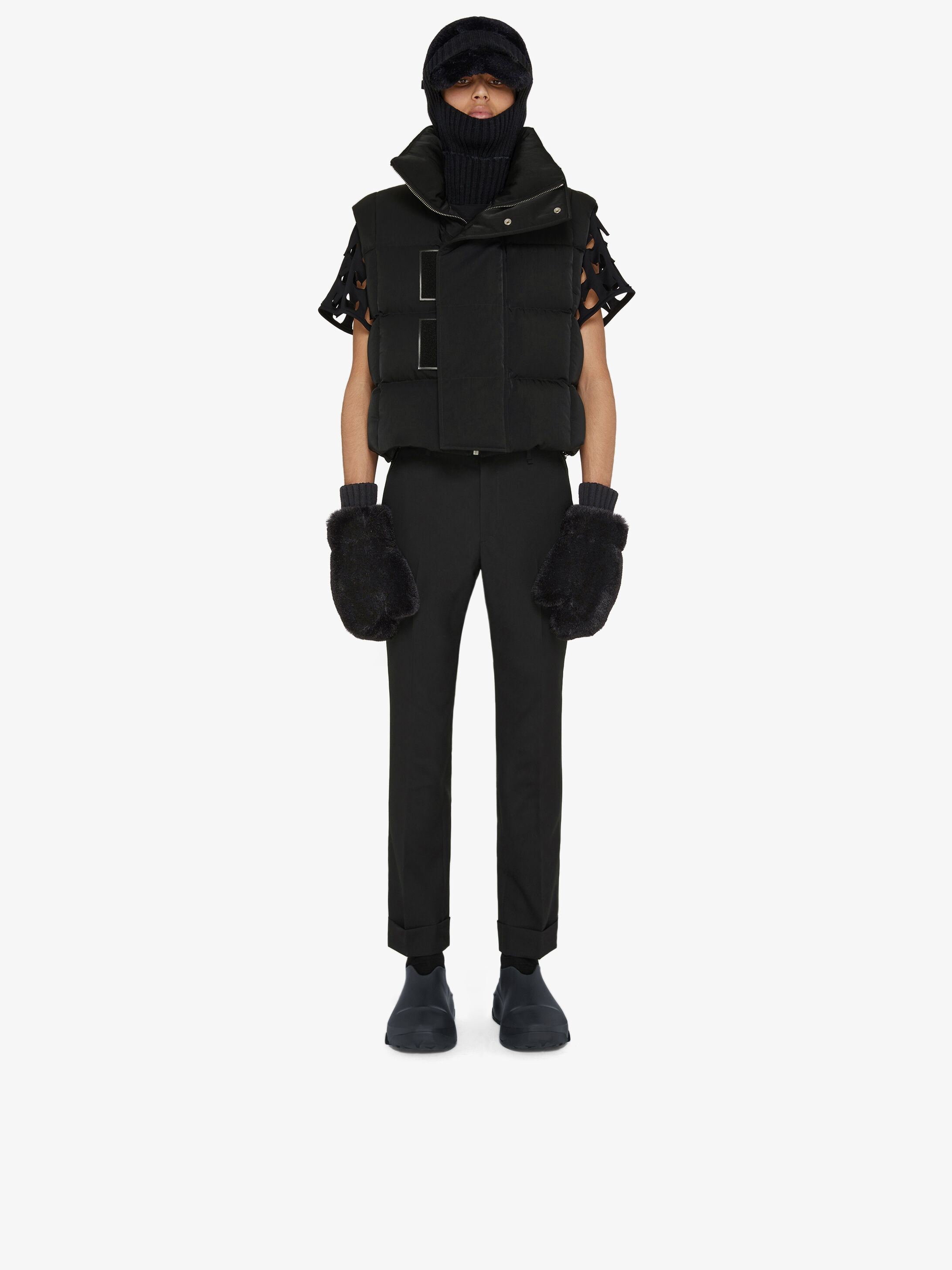 Givenchy Funnel-neck Padded Gilet In Black