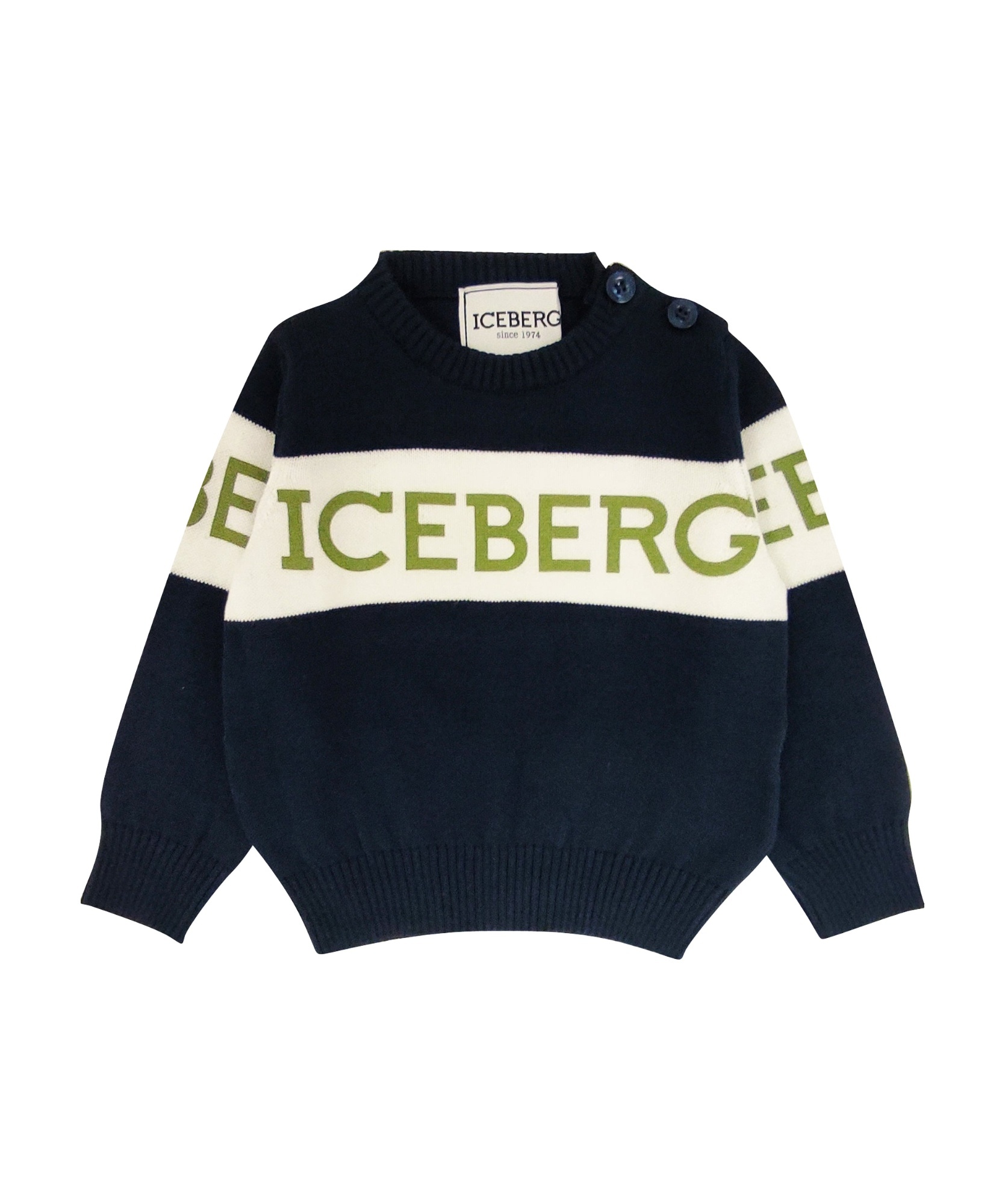 Iceberg Long-sleeved Sweater In Black