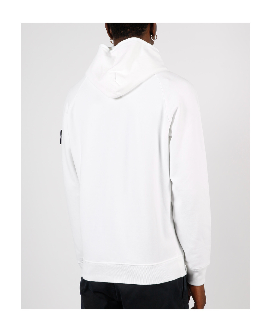 Stone Island Cotton Hoodie In White