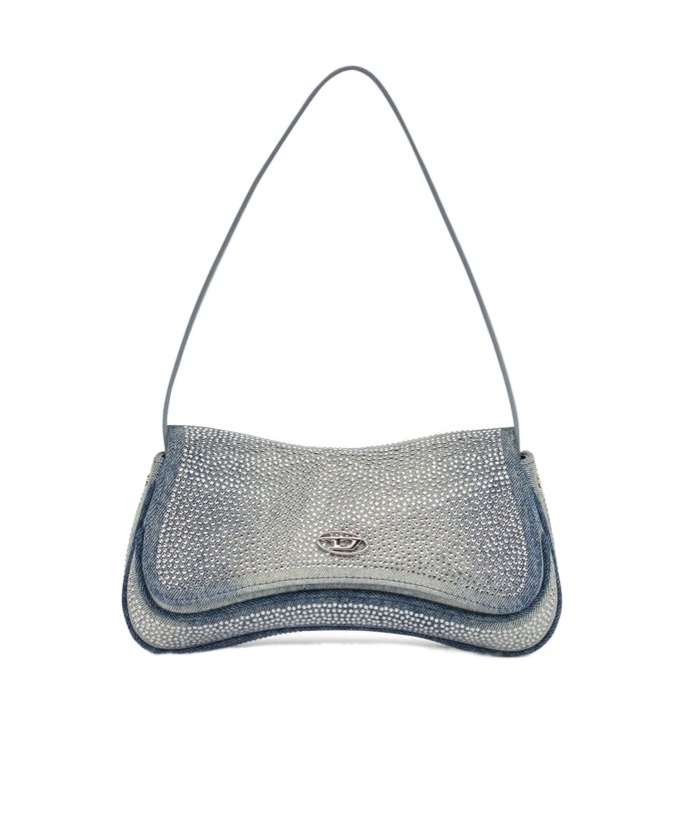 Diesel Play Clutch Shoulder Bag In Gray