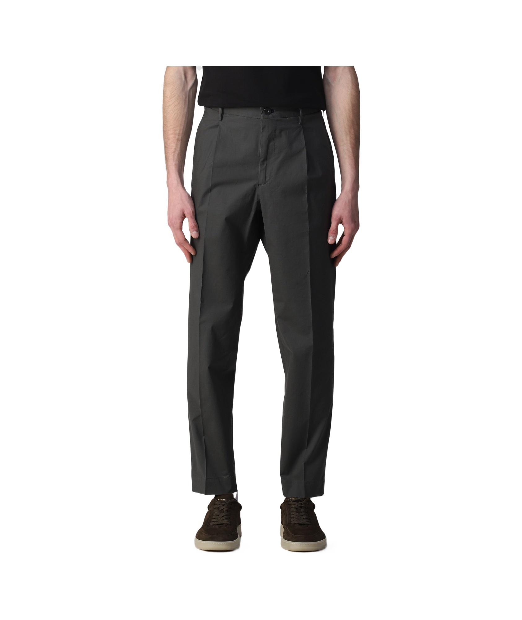 Incotex Belt-loop Casual Pants In Black