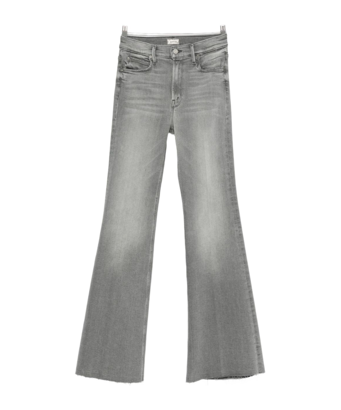 Mother Waistband Denim Trousers In Gray