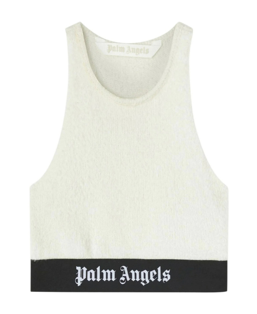 PALM ANGELS LOGO-UNDERBAND CROPPED TOP