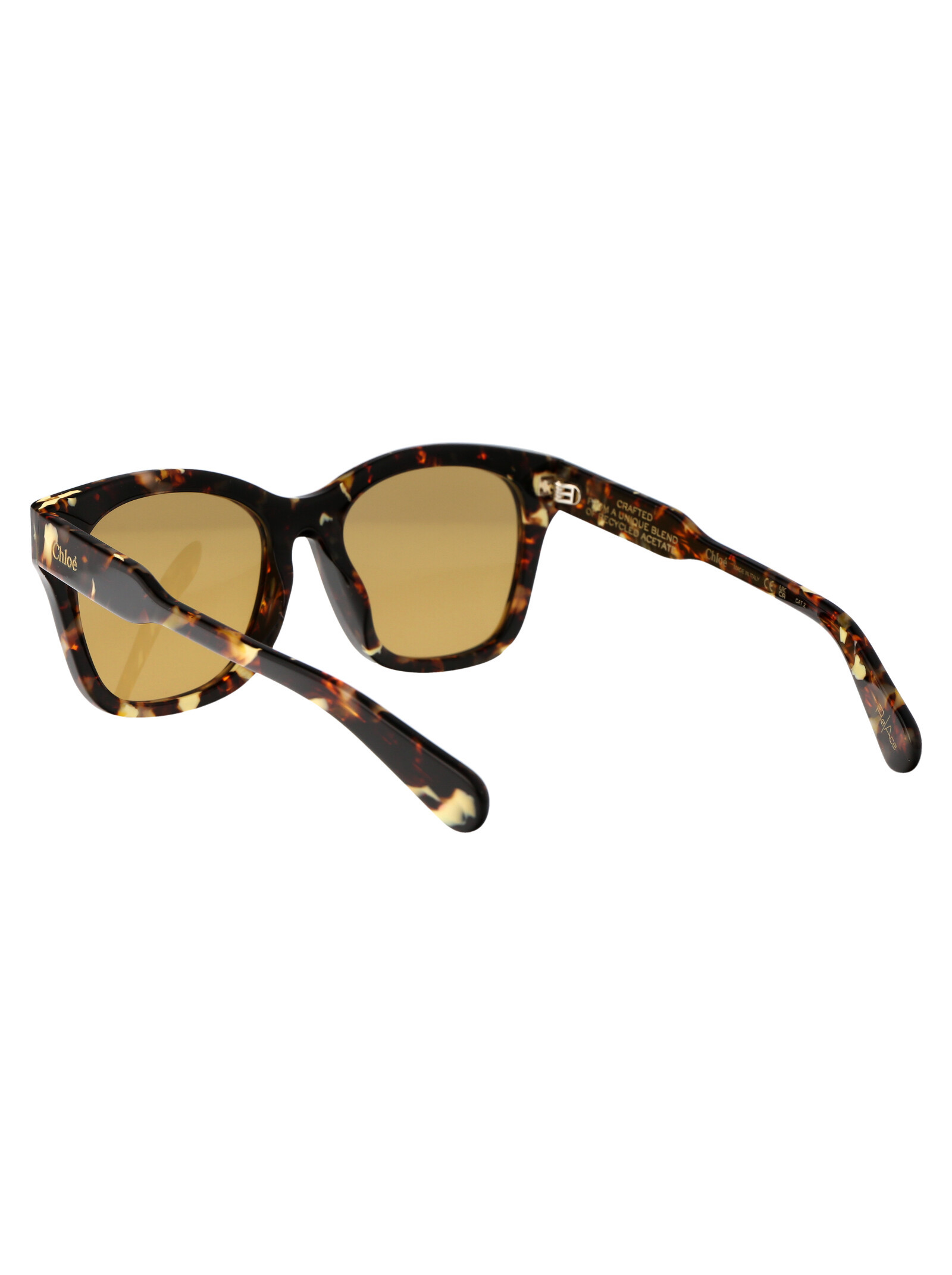 Chloé Tortoiseshell-effect Cat Eye-frame Sunglasses In Green