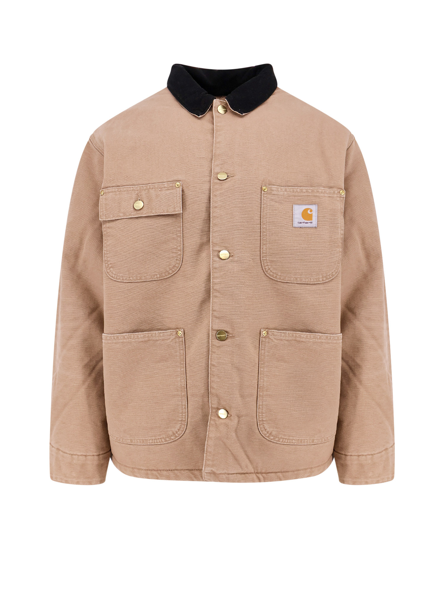 Carhartt Michigan Organic Cotton Jacket With Frontal Logo Patch In Nude