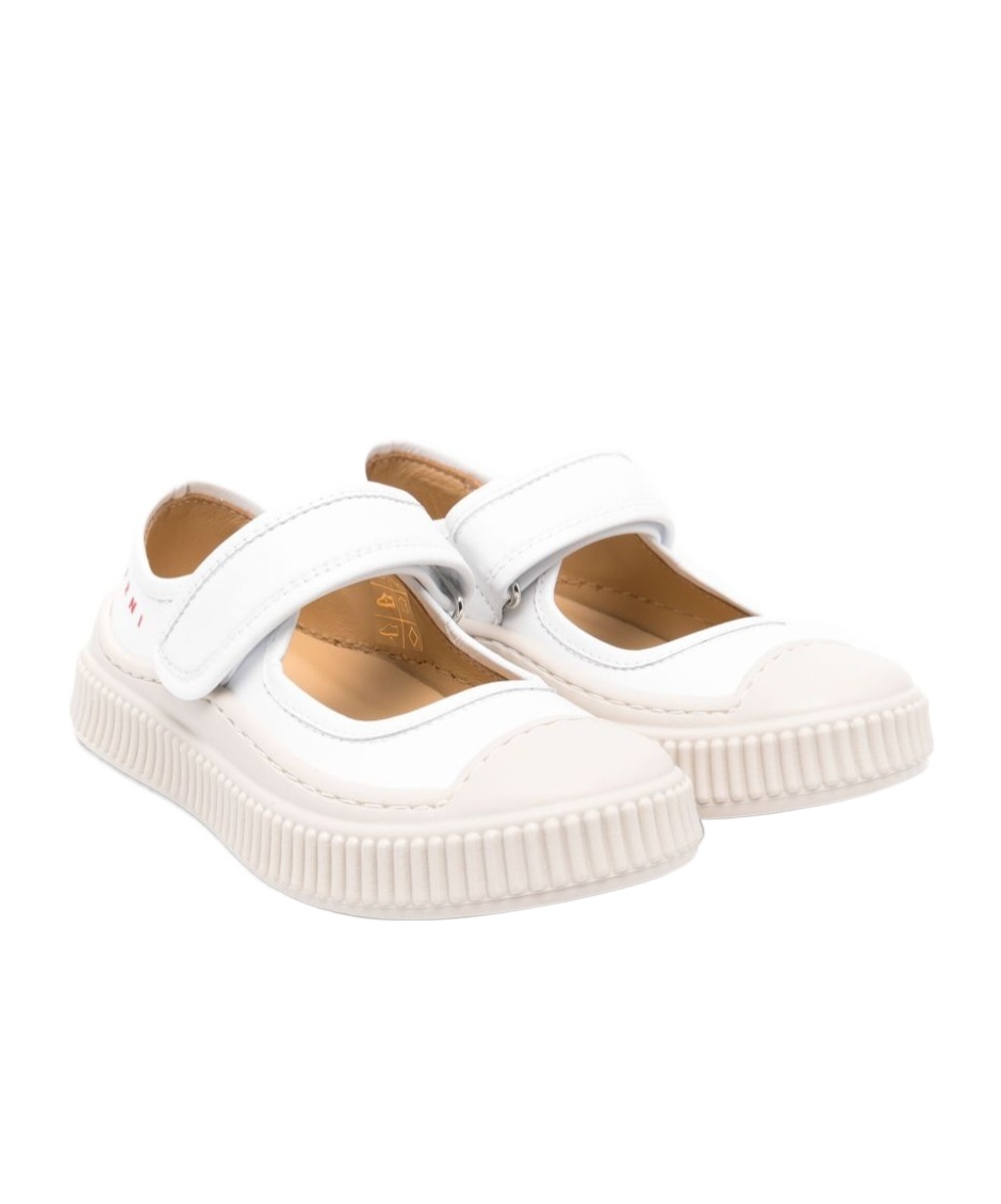 Marni Round Toe Sneakers In White