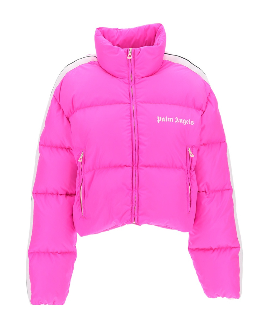 Palm Angels Fuchsia Nylon Down Jacket In Pink