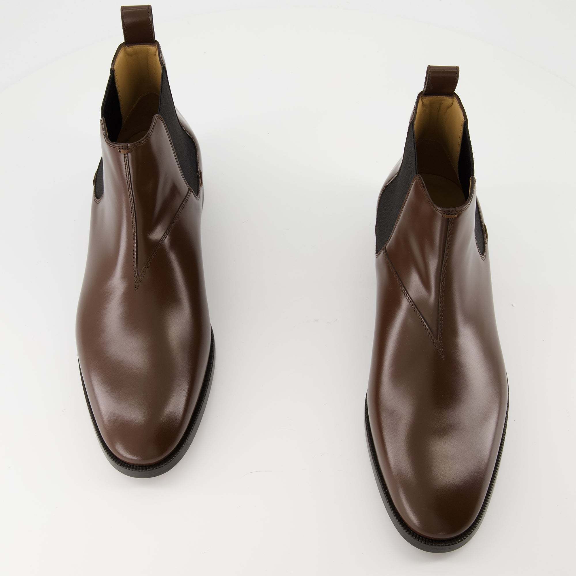Valentino Round Toe Ankle Boots In Brown