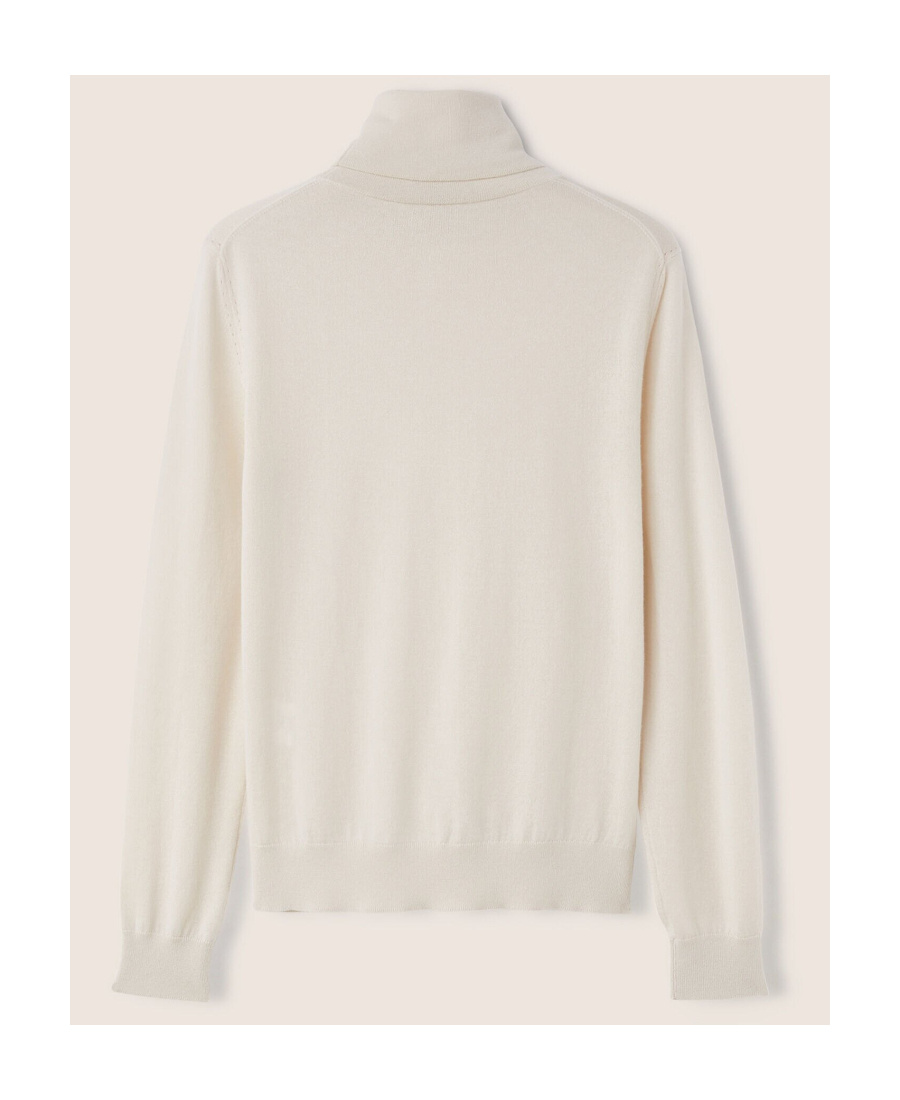 Loro Piana Neo Piuma Turtleneck Sweater In White