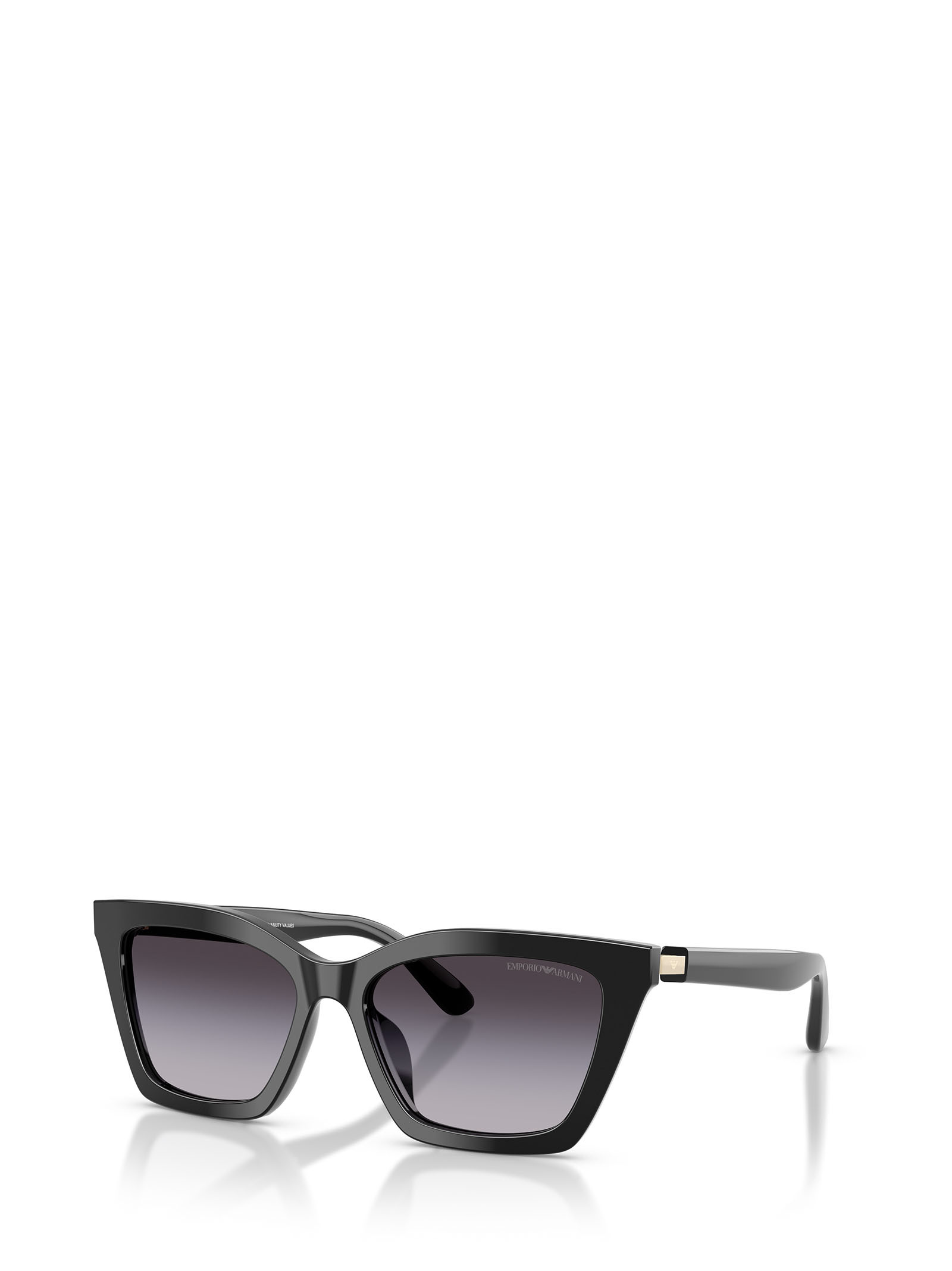 Emporio Armani Grey Gradient Butterfly Ladies Sunglasses Ea4250u 50178g 54 In Black