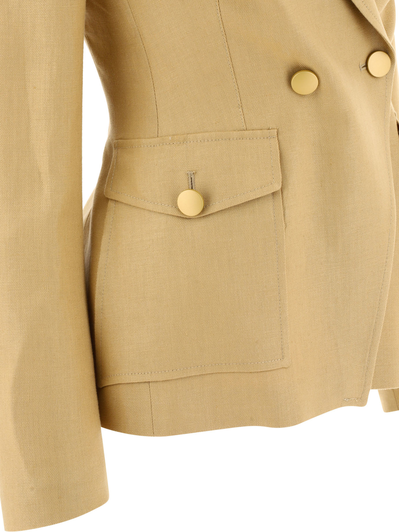 Tagliatore Darlene Double-breasted Linen Blazer In Neutral