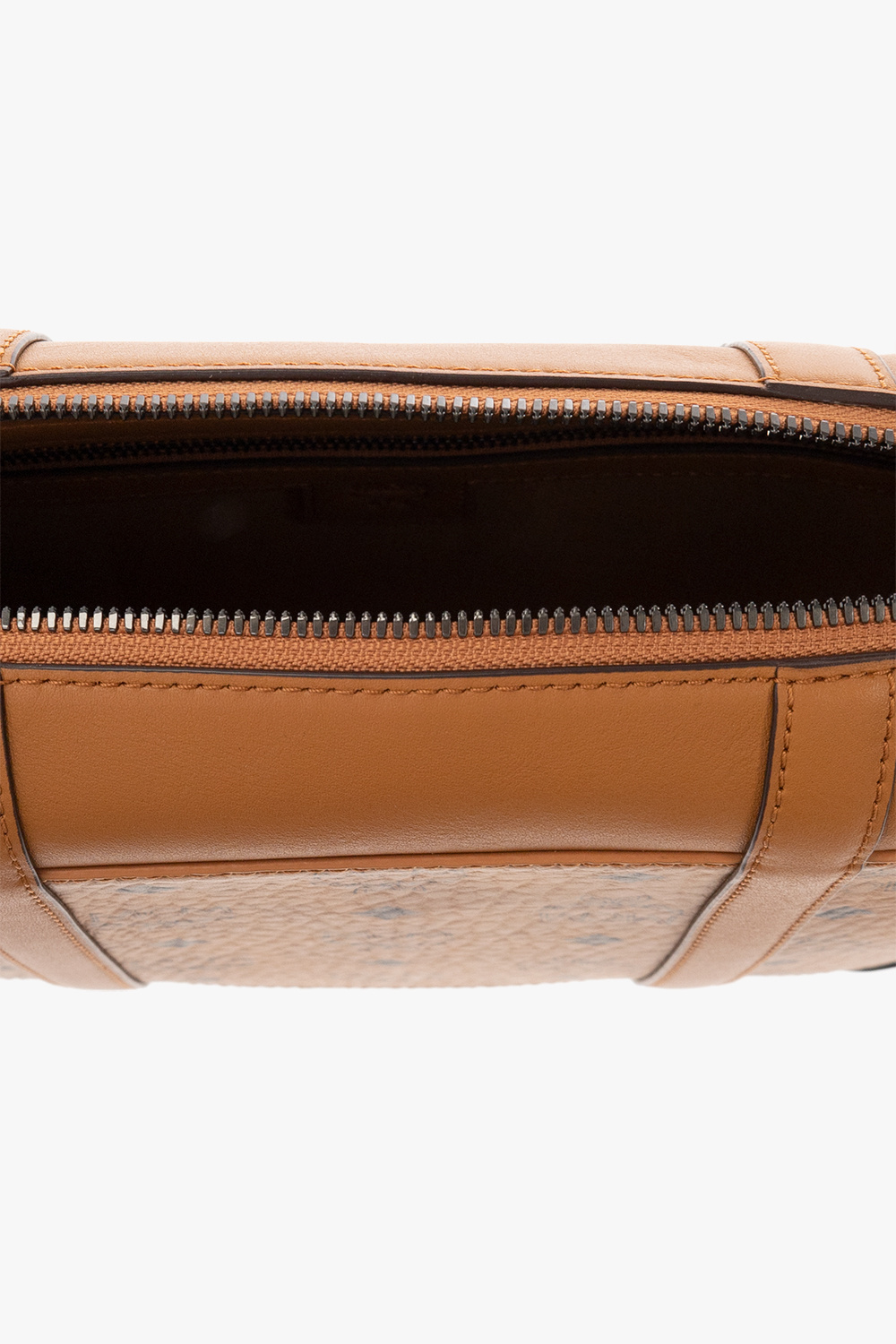 Mcm Logo Shoulder Bag In Brown
