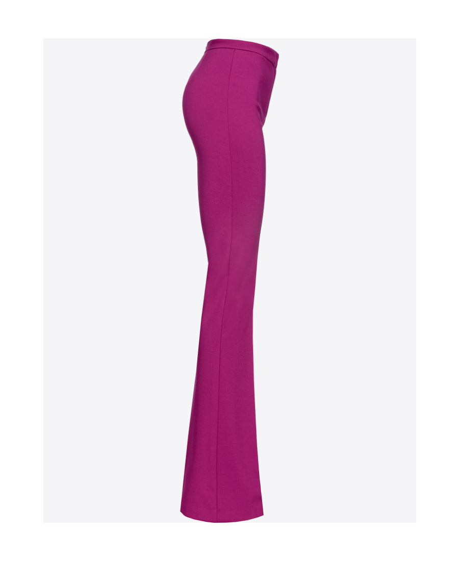 Shop Pinko Flared High-rise Trousers In Purple