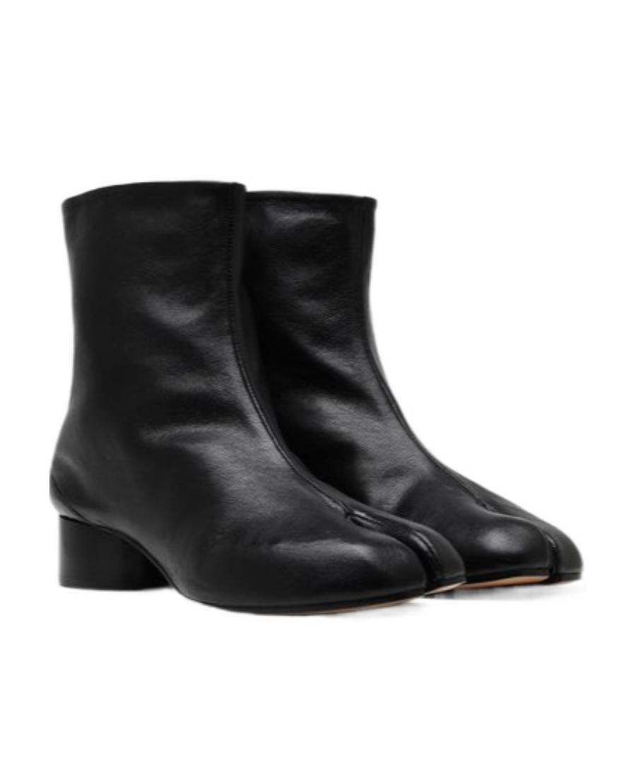 Maison Margiela Boots Tabi H30 En Cuir De Veau Vintage Noir In Brown