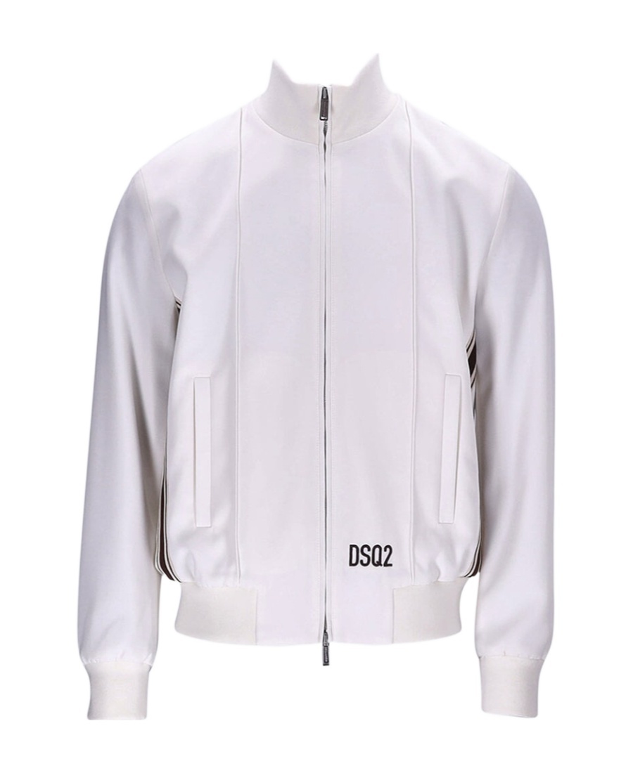 Dsquared2 Side-stripes Sport Jacket In White