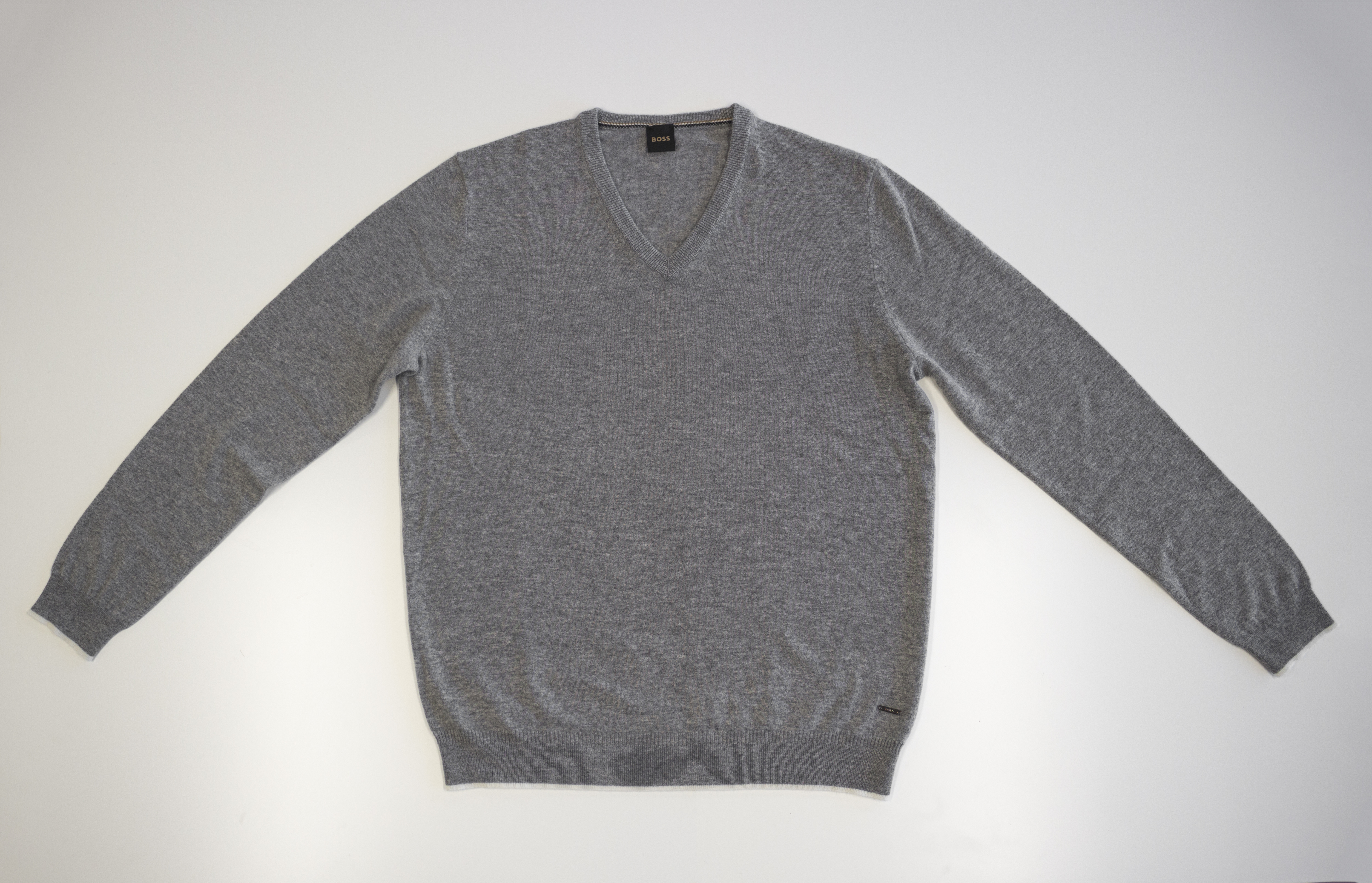 Hugo Boss Long-sleeved Sweater In Gray