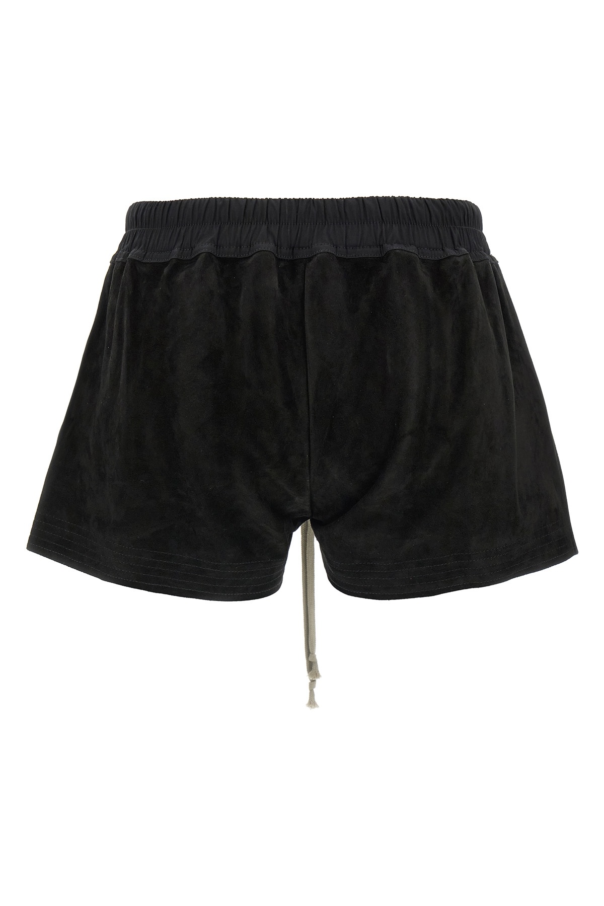 Rick Owens Cloud Layered Elastic Waistband Shorts In Black
