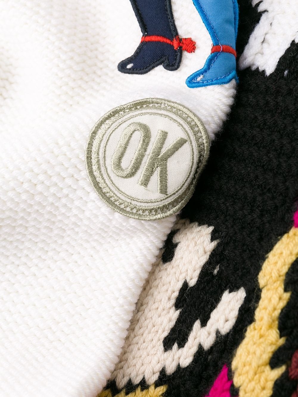 Stella Mccartney All Together Now Inlaid Knitted Cardigan In White