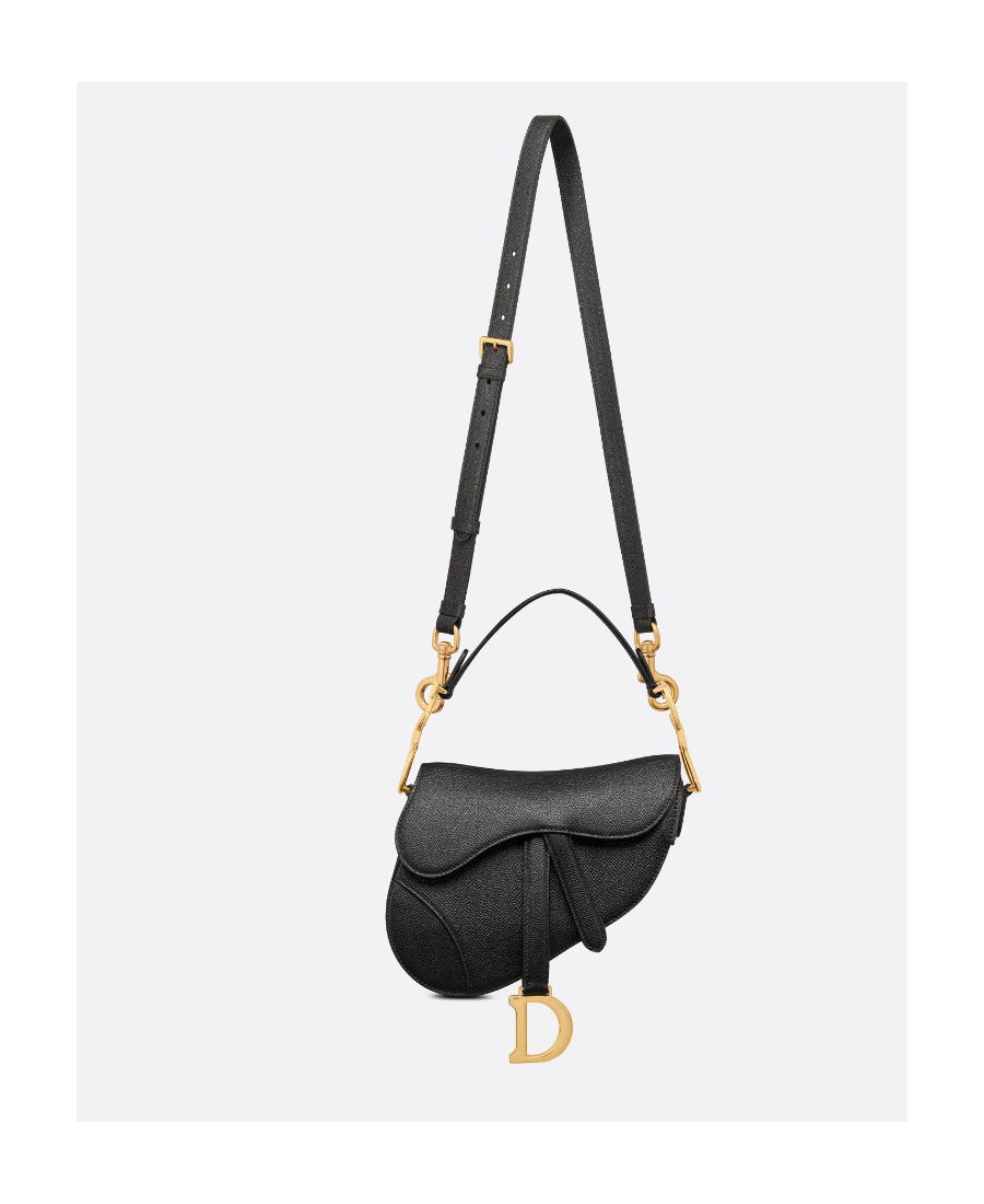 Dior Mini Saddle Shoulder Bag In Black