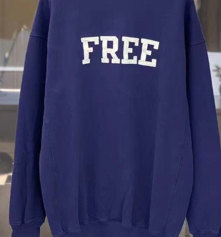 Balenciaga Free Round Neck Shirt In Blue
