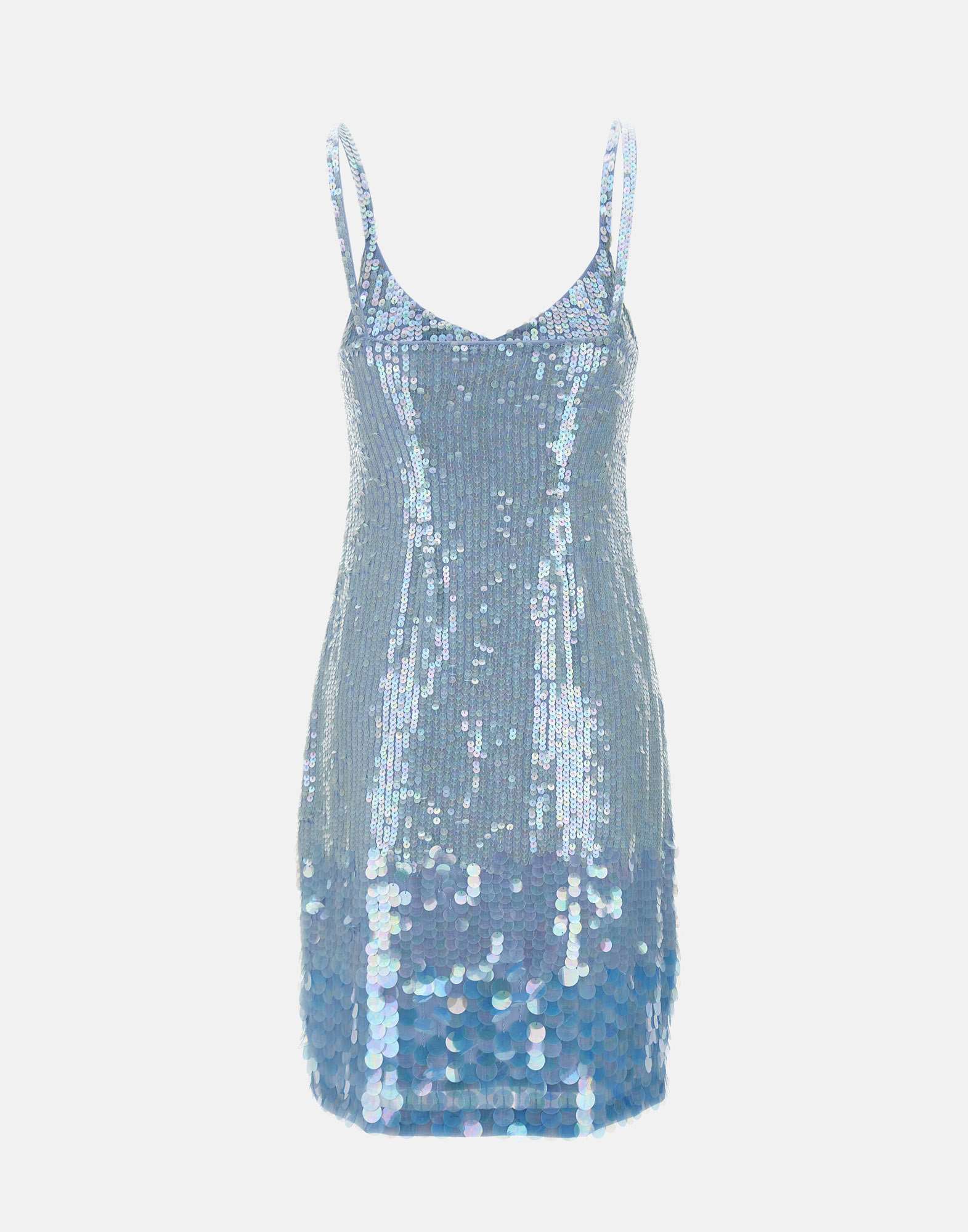 P.a.r.o.s.h Iridescent Sequin-embellished Mini Dress In Blue