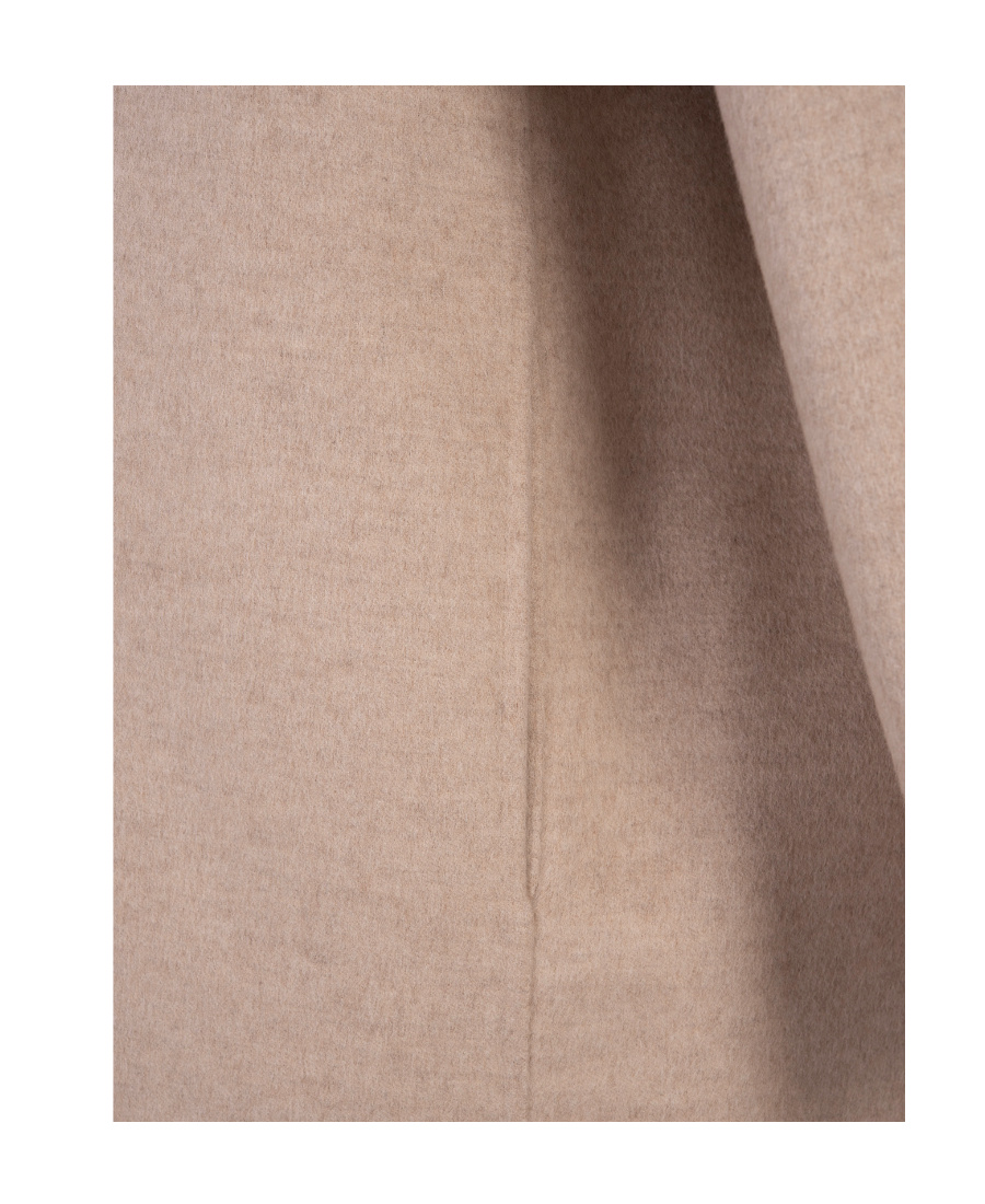 Max Mara Long-sleeved Lapel Coat In Nude