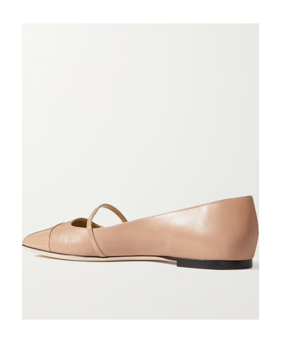 Jimmy Choo Pearl-detail Ballerina Shoes In Nude