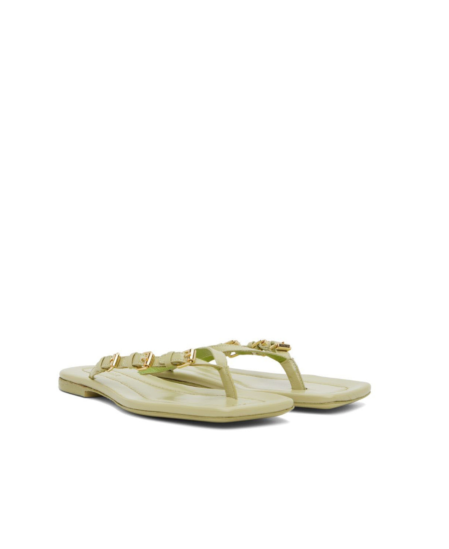By Far Green Mare Flip Flop Sandals In Nude