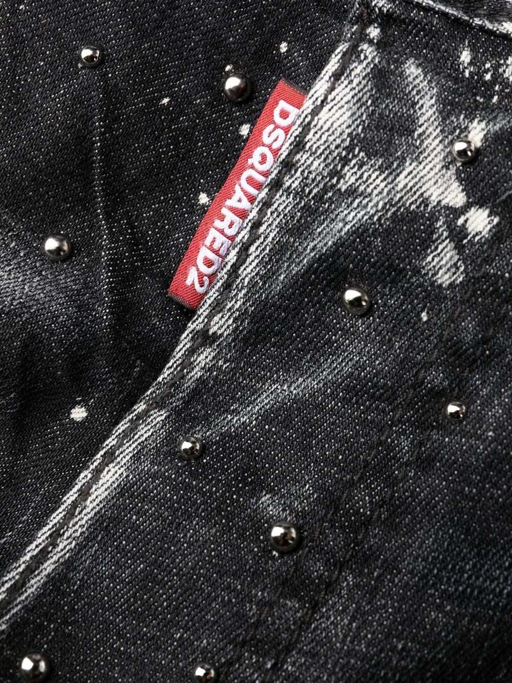 DSQUARED2 PAINT SPLATTER-PRINT DENIM JEANS