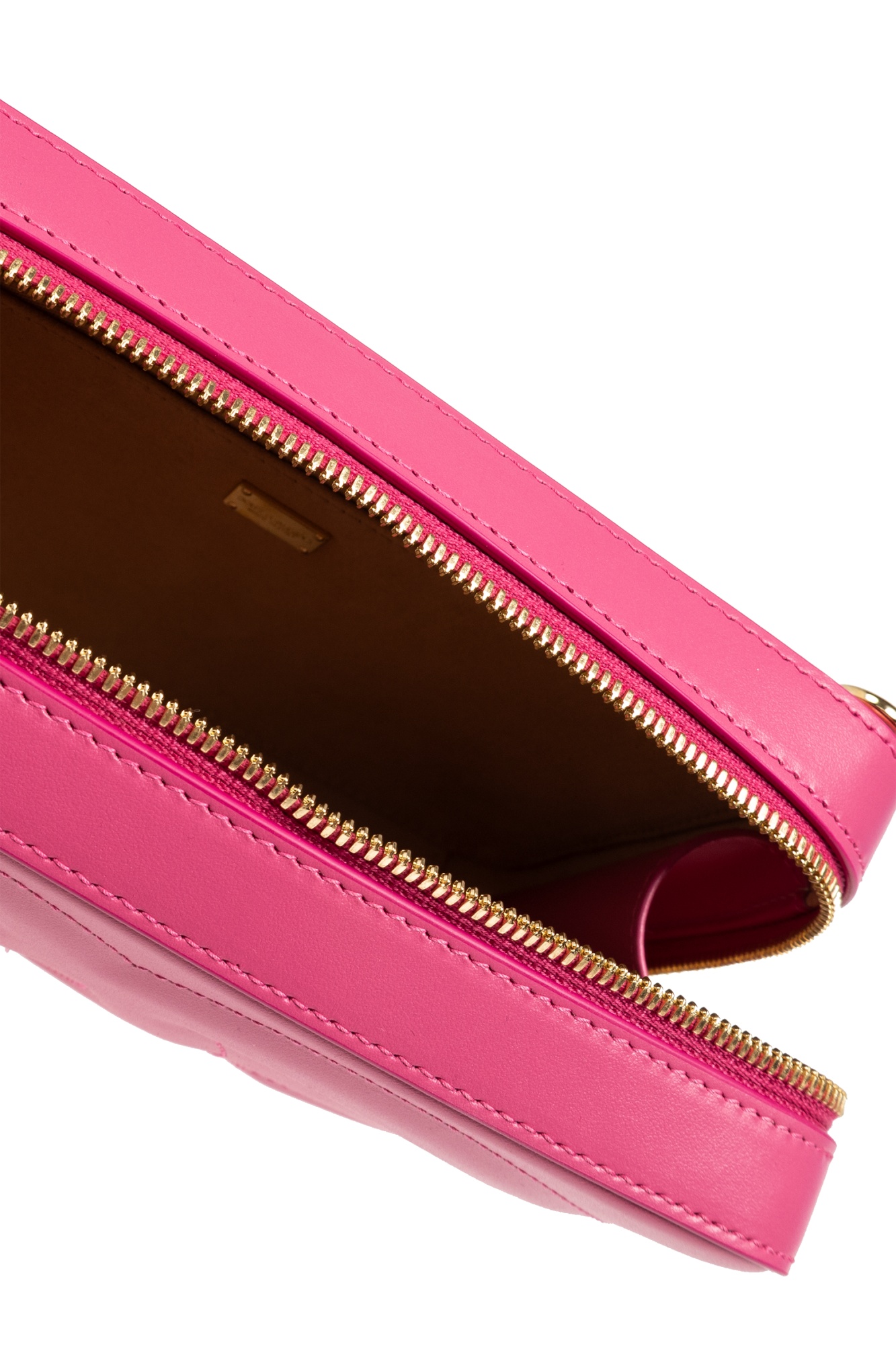 Dolce & Gabbana Medium Dg Logo Leather Camera Bag In Pink