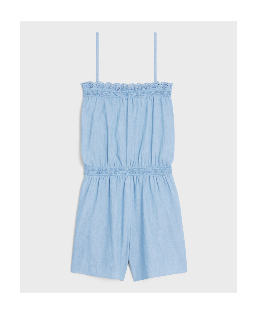 Celine Wrinkled Jumpsuit In Blue