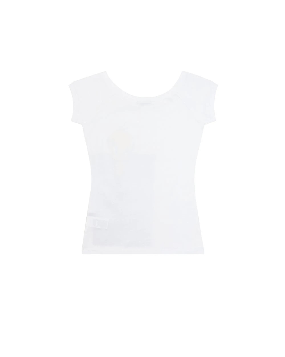 Shop Iceberg T-shirt With Round Neck And Short Sleeves In White