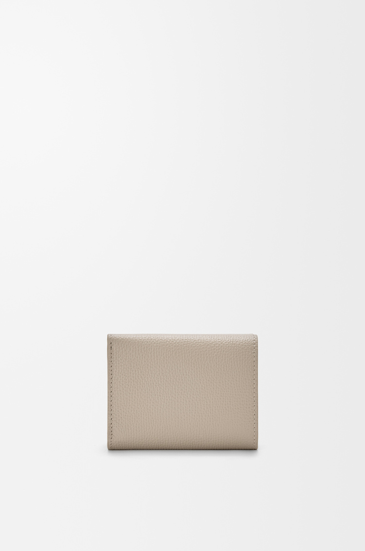 Loewe Anagram Trifold Wallet In Pebble Grained Calfskin In Brown