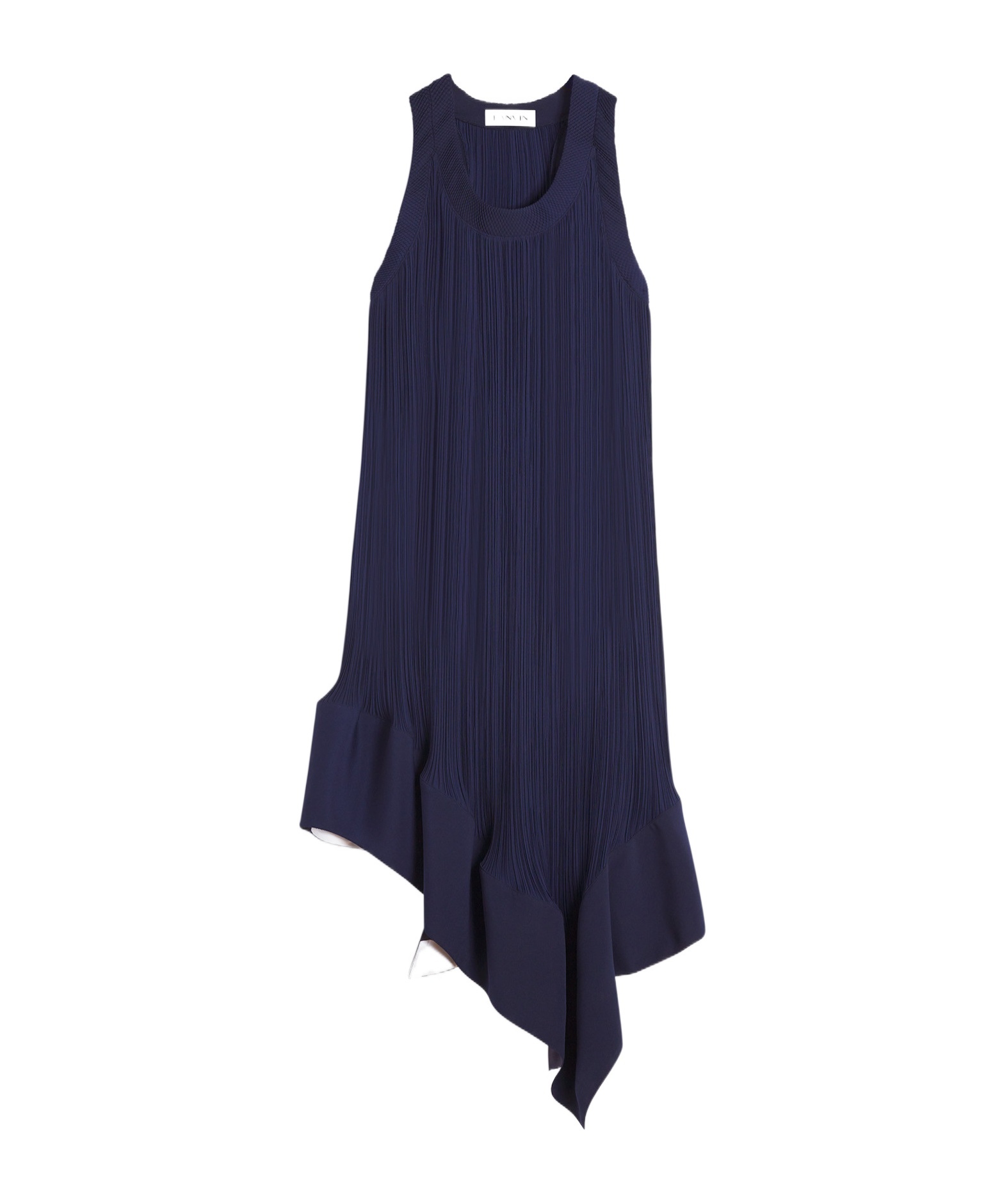 Lanvin Pleated Midi Dress In Black