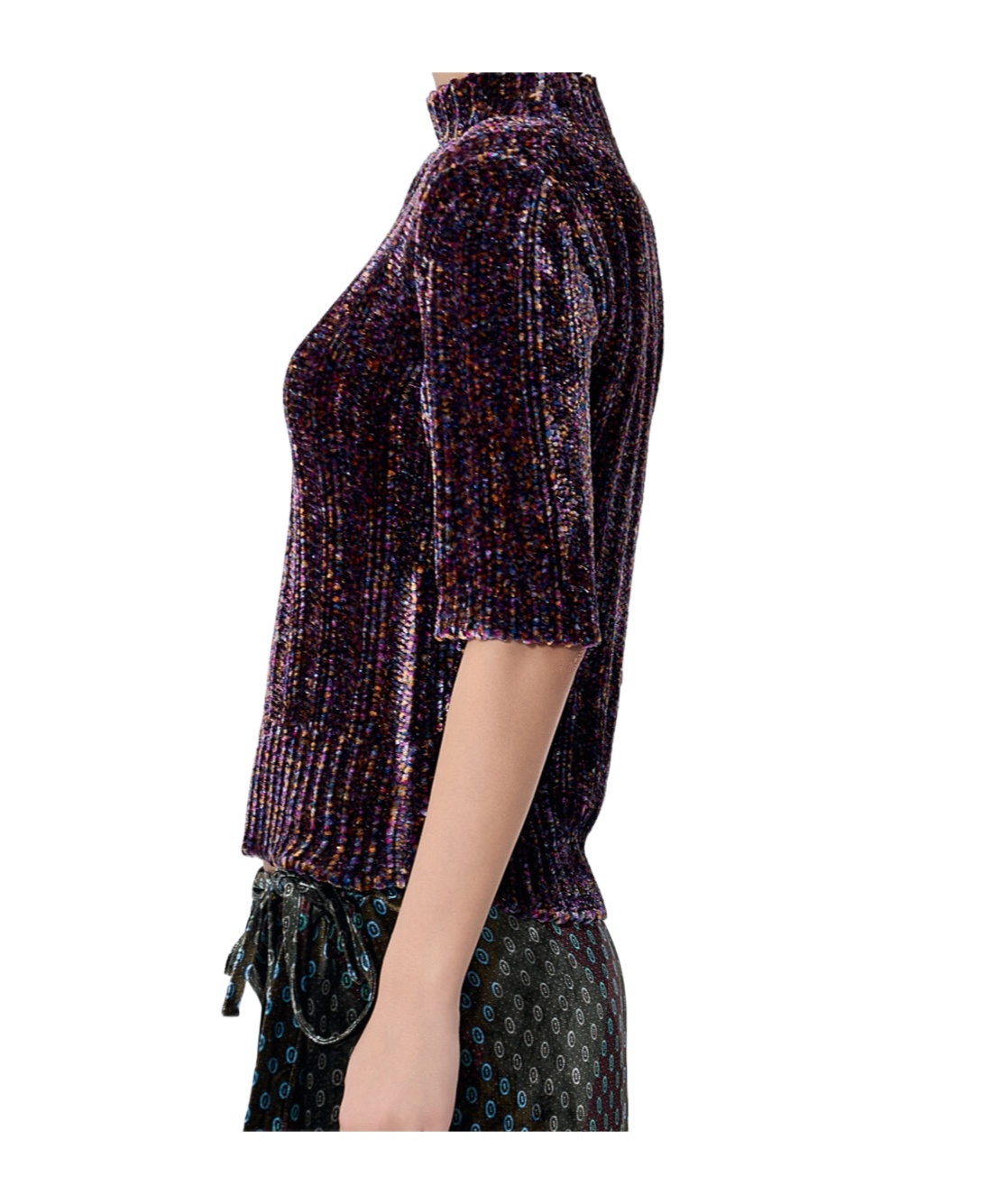 Dries Van Noten Women Velour Rib Sweater In Purple