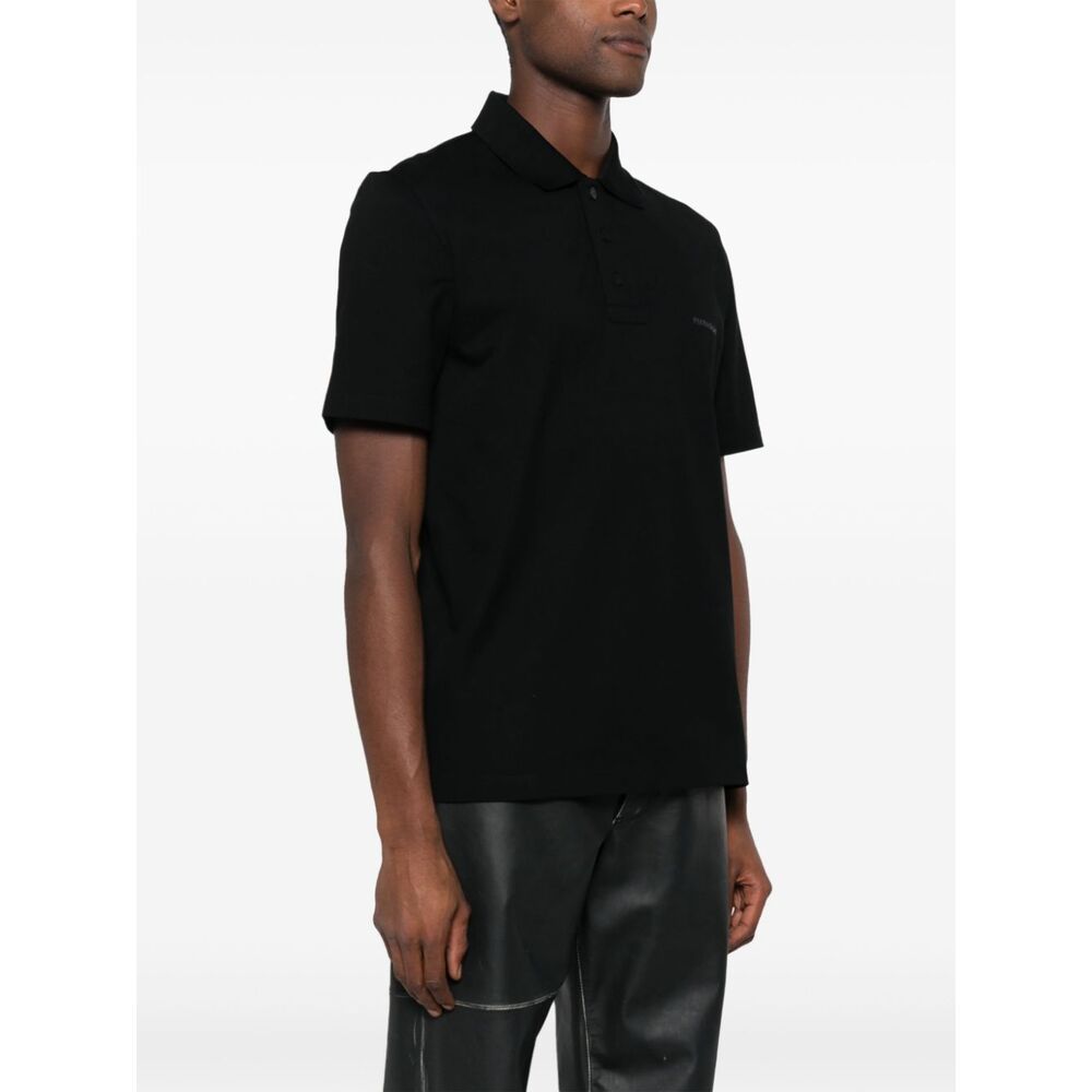 Ferragamo Logo Logo Short-sleeved Polo Shirt In Black