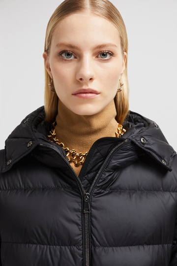 Shop Moncler Boedic Long Down Jacket In Black