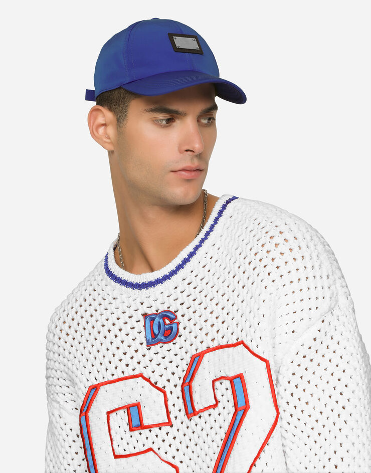 Dolce & Gabbana Logo-plaque Baseball Cap In Blue